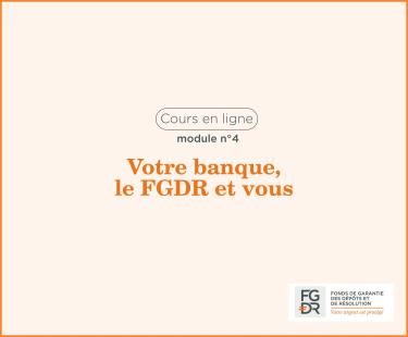 Vignette du Cours en ligne FGDR votre banque, le FGDR et moi