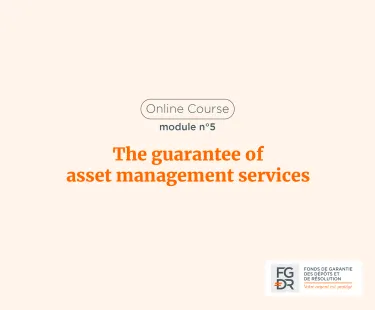 The guarantee of asset management services